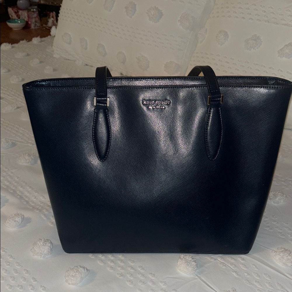 Kate Spade Blue Tote Bag with Structured Design